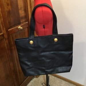 Lancome Black Tote Bag Structured Design, 20x14x4 “